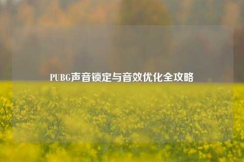 PUBG声音锁定与音效优化全攻略