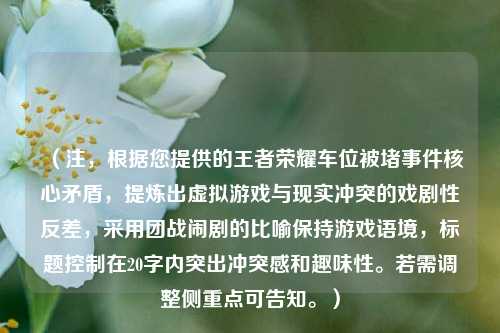 （注，根据您提供的王者荣耀车位被堵事件核心矛盾，提炼出虚拟游戏与现实冲突的戏剧性反差，采用团战闹剧的比喻保持游戏语境，标题控制在20字内突出冲突感和趣味性。若需调整侧重点可告知。）