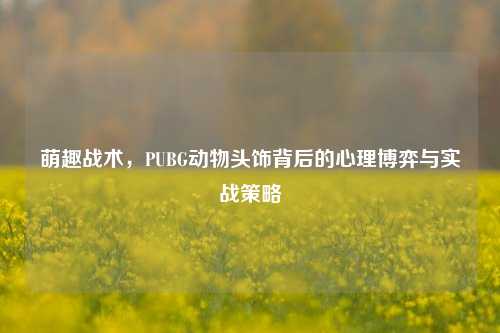 萌趣战术，PUBG动物头饰背后的心理博弈与实战策略