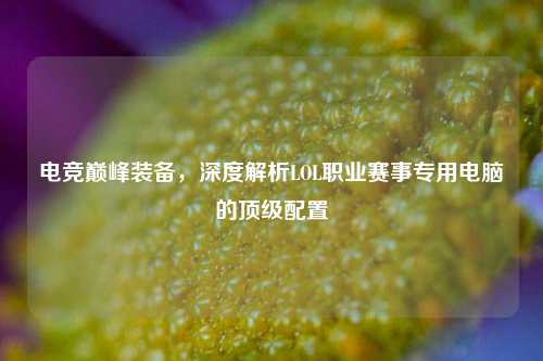 电竞巅峰装备，深度解析LOL职业赛事专用电脑的顶级配置