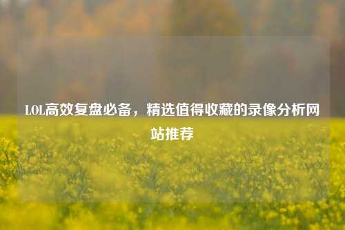LOL高效复盘必备，精选值得收藏的录像分析网站推荐