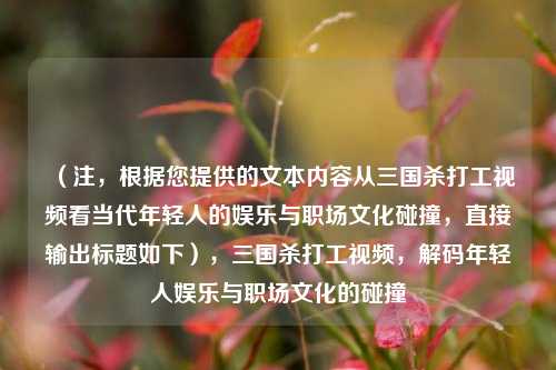 （注，根据您提供的文本内容从三国杀打工视频看当代年轻人的娱乐与职场文化碰撞，直接输出标题如下），三国杀打工视频，解码年轻人娱乐与职场文化的碰撞
