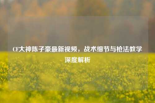 CF大神陈子豪最新视频，战术细节与枪法教学深度解析