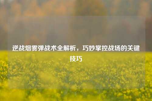 逆战烟雾弹战术全解析，巧妙掌控战场的关键技巧