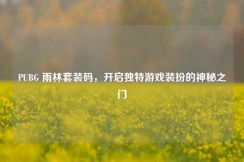 PUBG 雨林套装码,开启独特游戏装扮的神秘之门