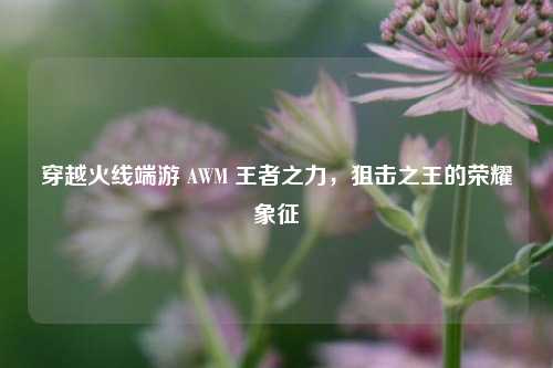 穿越火线端游 AWM 王者之力,狙击之王的荣耀象征