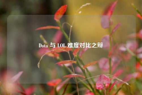 Dota 与 LOL 难度对比之辩