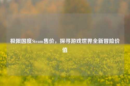 极限国度Steam售价，探寻游戏世界全新冒险价值
