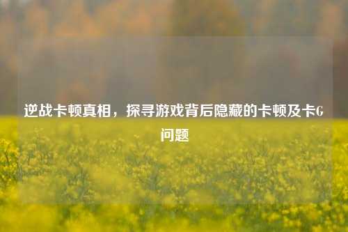 逆战卡顿真相,探寻游戏背后隐藏的卡顿及卡G问题