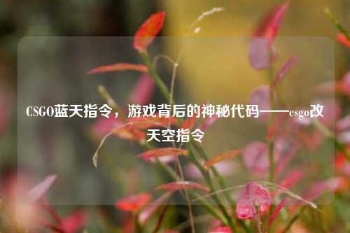 CSGO蓝天指令,游戏背后的神秘代码——csgo改天空指令